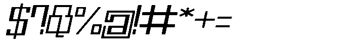 Mechorid Light Oblique Expanded Font OTHER CHARS