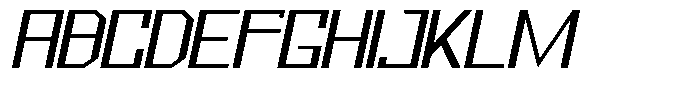 Mechorid Light Oblique Expanded Font UPPERCASE