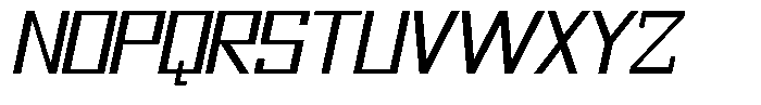 Mechorid Light Oblique Expanded Font UPPERCASE