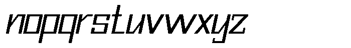 Mechorid Light Oblique Font LOWERCASE