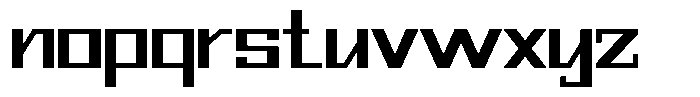 Mechorid Medium Expanded Font LOWERCASE