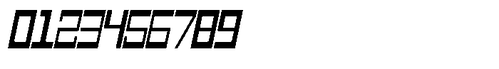 Mechorid Medium Oblique Condensed Font OTHER CHARS