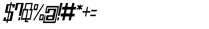 Mechorid Medium Oblique Condensed Font OTHER CHARS