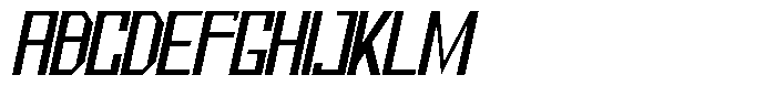 Mechorid Medium Oblique Condensed Font UPPERCASE