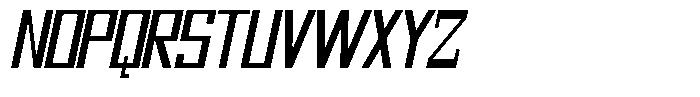 Mechorid Medium Oblique Condensed Font UPPERCASE
