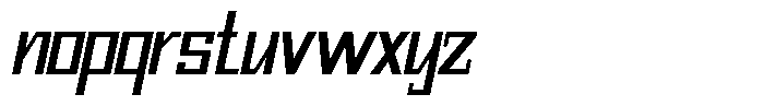 Mechorid Medium Oblique Condensed Font LOWERCASE
