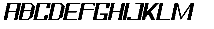 Mechorid Medium Oblique Expanded Font UPPERCASE