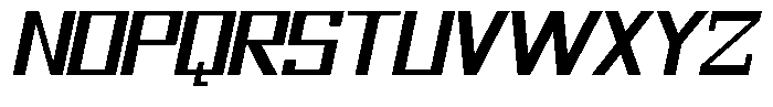 Mechorid Medium Oblique Expanded Font UPPERCASE