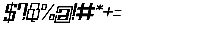 Mechorid Medium Oblique Font OTHER CHARS