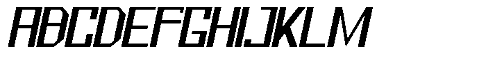 Mechorid Medium Oblique Font UPPERCASE