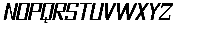 Mechorid Medium Oblique Font UPPERCASE
