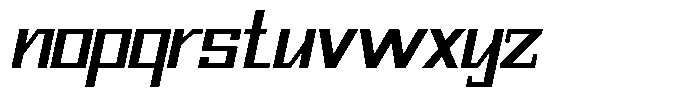 Mechorid Medium Oblique Font LOWERCASE