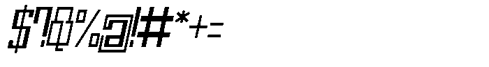 Mechorid Oblique Condensed Font OTHER CHARS