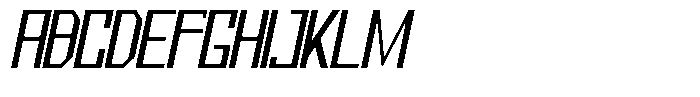 Mechorid Oblique Condensed Font UPPERCASE