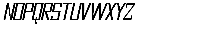 Mechorid Oblique Condensed Font UPPERCASE