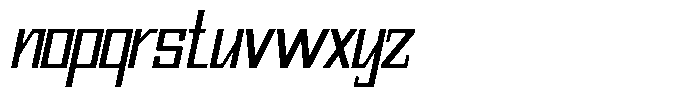 Mechorid Oblique Condensed Font LOWERCASE