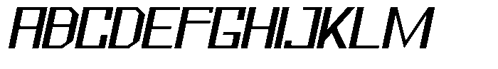 Mechorid Oblique Expanded Font UPPERCASE