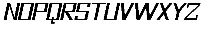 Mechorid Oblique Expanded Font UPPERCASE
