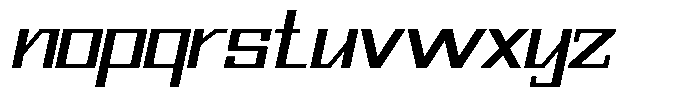 Mechorid Oblique Expanded Font LOWERCASE