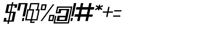 Mechorid Oblique Font OTHER CHARS