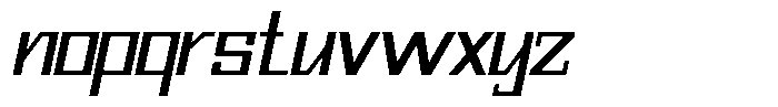 Mechorid Oblique Font LOWERCASE