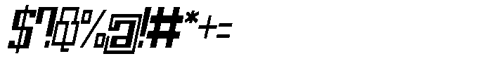 Mechorid Semi Bold Oblique Condensed Font OTHER CHARS