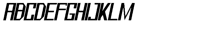 Mechorid Semi Bold Oblique Condensed Font UPPERCASE