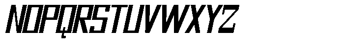 Mechorid Semi Bold Oblique Condensed Font UPPERCASE