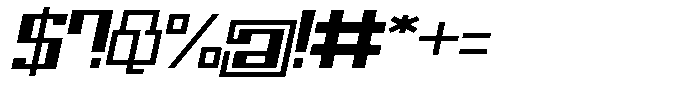 Mechorid Semi Bold Oblique Expanded Font OTHER CHARS