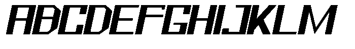 Mechorid Semi Bold Oblique Expanded Font UPPERCASE