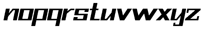 Mechorid Semi Bold Oblique Expanded Font LOWERCASE