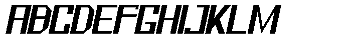 Mechorid Semi Bold Oblique Font UPPERCASE