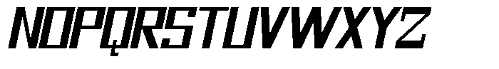 Mechorid Semi Bold Oblique Font UPPERCASE