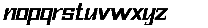 Mechorid Semi Bold Oblique Font LOWERCASE