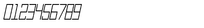 Mechorid Thin Oblique Condensed Font OTHER CHARS