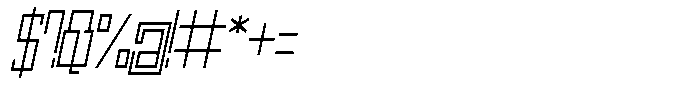 Mechorid Thin Oblique Condensed Font OTHER CHARS