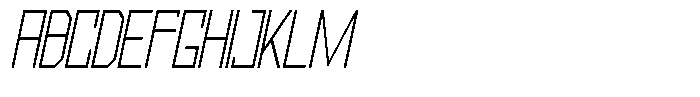 Mechorid Thin Oblique Condensed Font UPPERCASE