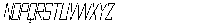 Mechorid Thin Oblique Condensed Font UPPERCASE