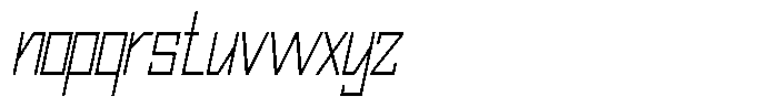 Mechorid Thin Oblique Condensed Font LOWERCASE