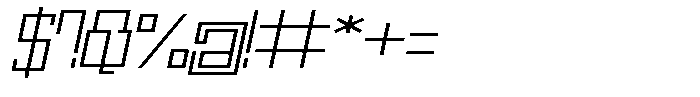 Mechorid Thin Oblique Expanded Font OTHER CHARS