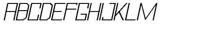 Mechorid Thin Oblique Expanded Font UPPERCASE