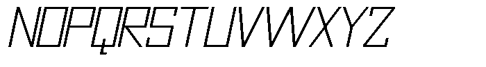 Mechorid Thin Oblique Expanded Font UPPERCASE