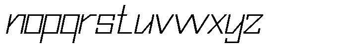 Mechorid Thin Oblique Expanded Font LOWERCASE