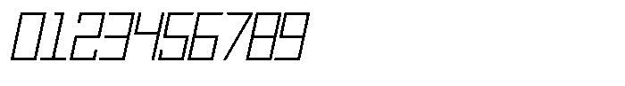 Mechorid Thin Oblique Font OTHER CHARS