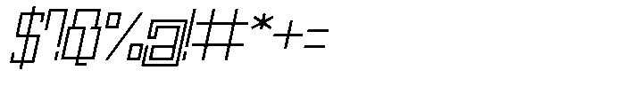 Mechorid Thin Oblique Font OTHER CHARS