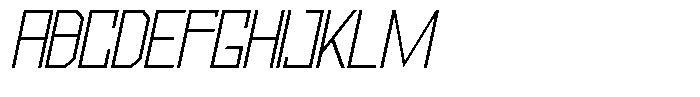 Mechorid Thin Oblique Font UPPERCASE