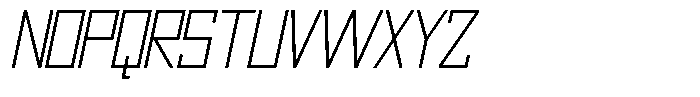 Mechorid Thin Oblique Font UPPERCASE