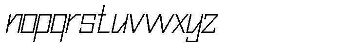 Mechorid Thin Oblique Font LOWERCASE