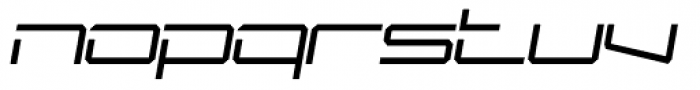 Mechwar Thin Oblique Font LOWERCASE