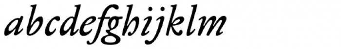 Mediaeval Italic Font LOWERCASE